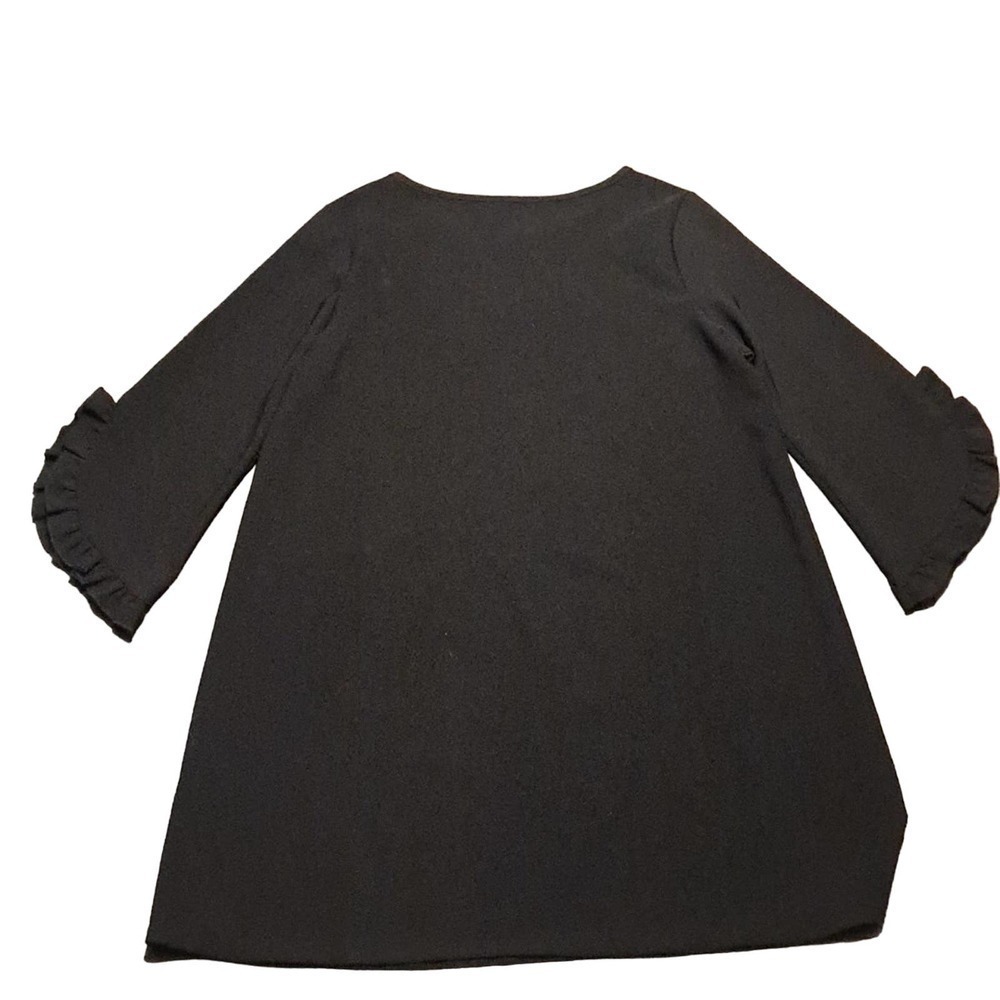 Carole Christian black Tunic Mini Dress Sz L Stretch - Picture 4 of 4
